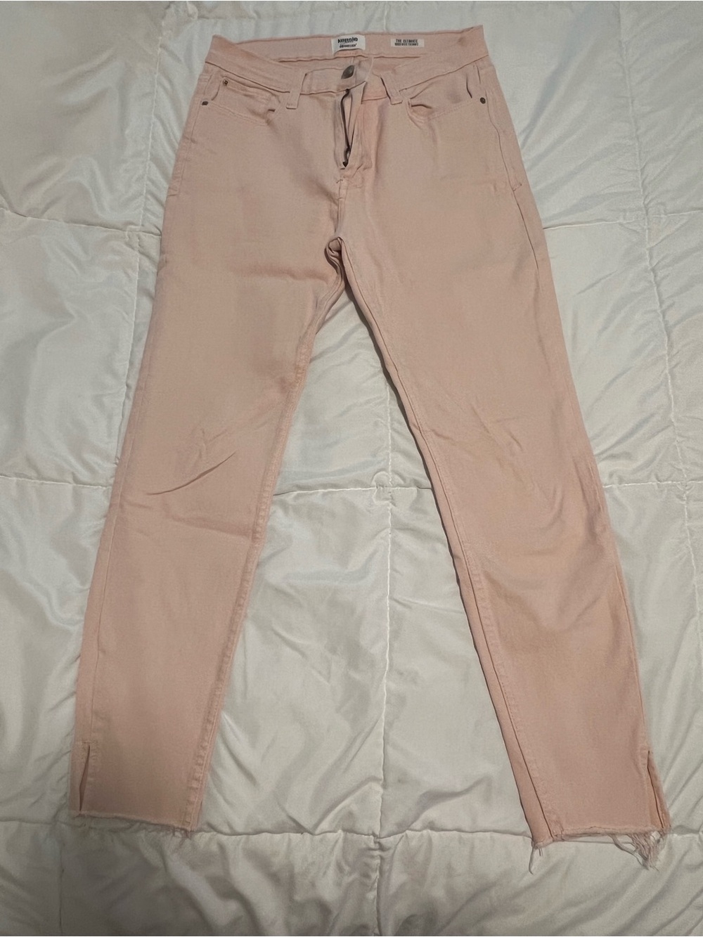 Kensie Light Pink Straight Leg Jeans